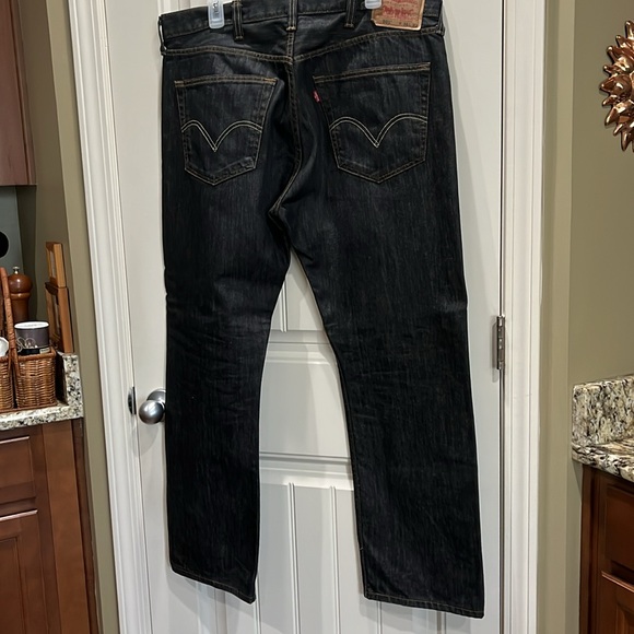 Levi’s 501 Dark Blue Denim Jeans Men’s W 38 L 30 - Picture 2 of 5